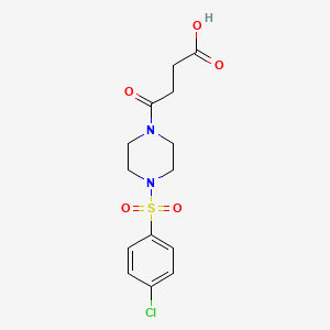 molecular formula C14H17ClN2O5S B2999088 4-[4-(4-氯苯磺酰基)哌嗪-1-基]-4-氧代丁酸 CAS No. 560995-22-4