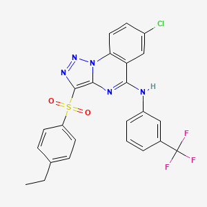 B2999089 7-chloro-3-((4-ethylphenyl)sulfonyl)-N-(3-(trifluoromethyl)phenyl)-[1,2,3]triazolo[1,5-a]quinazolin-5-amine CAS No. 893788-84-6