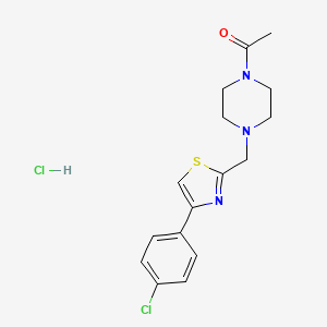 1-(4-((4-(4-Chlorophenyl)thiazol-2-yl)methyl)piperazin-1-yl)ethanone hydrochloride