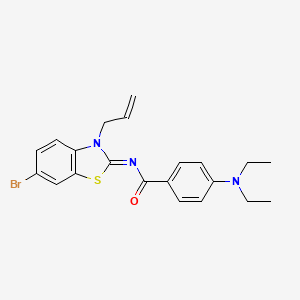 molecular formula C21H22BrN3OS B2999097 (Z)-N-(3-allyl-6-bromobenzo[d]thiazol-2(3H)-ylidene)-4-(diethylamino)benzamide CAS No. 865175-27-5