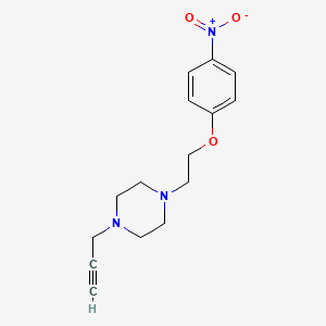 molecular formula C15H19N3O3 B2999098 1-[2-(4-Nitrophenoxy)ethyl]-4-prop-2-ynylpiperazine CAS No. 1465336-47-3