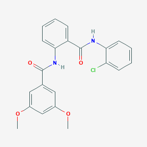 molecular formula C22H19ClN2O4 B299910 N-{2-[(2-chloroanilino)carbonyl]phenyl}-3,5-dimethoxybenzamide 