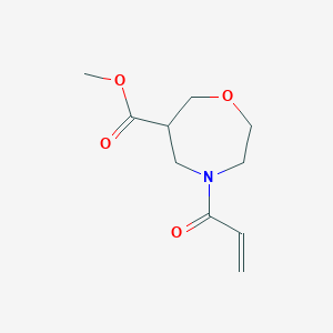 molecular formula C10H15NO4 B2999109 Methyl 4-prop-2-enoyl-1,4-oxazepane-6-carboxylate CAS No. 2361645-97-6