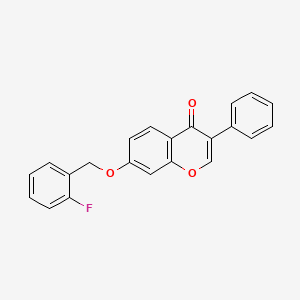 molecular formula C22H15FO3 B2999121 7-[(2-Fluorophenyl)methoxy]-3-phenylchromen-4-one CAS No. 686283-54-5