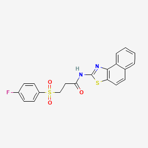 N-benzo[e][1,3]benzothiazol-2-yl-3-(4-fluorophenyl)sulfonylpropanamide