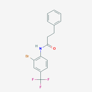 molecular formula C16H13BrF3NO B299914 N-[2-bromo-4-(trifluoromethyl)phenyl]-3-phenylpropanamide 