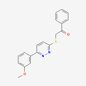 molecular formula C19H16N2O2S B2999141 2-[6-(3-Methoxyphenyl)pyridazin-3-yl]sulfanyl-1-phenylethanone CAS No. 872695-29-9
