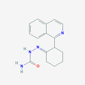 molecular formula C16H18N4O B2999144 (E)-2-(2-(isoquinolin-1-yl)cyclohexylidene)hydrazinecarboxamide CAS No. 881450-86-8