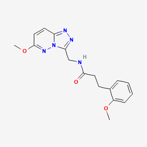 molecular formula C17H19N5O3 B2999158 N-((6-methoxy-[1,2,4]triazolo[4,3-b]pyridazin-3-yl)methyl)-3-(2-methoxyphenyl)propanamide CAS No. 2034354-63-5