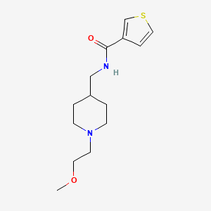 molecular formula C14H22N2O2S B2999164 N-((1-(2-methoxyethyl)piperidin-4-yl)methyl)thiophene-3-carboxamide CAS No. 1210617-66-5