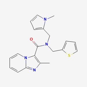 molecular formula C20H20N4OS B2999194 2-methyl-N-((1-methyl-1H-pyrrol-2-yl)methyl)-N-(thiophen-2-ylmethyl)imidazo[1,2-a]pyridine-3-carboxamide CAS No. 1286728-92-4