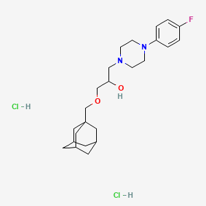 1-((3r,5r,7r)-Adamantan-1-ylmethoxy)-3-(4-(4-fluorophenyl)piperazin-1-yl)propan-2-ol dihydrochloride