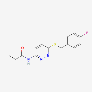 N-(6-((4-fluorobenzyl)thio)pyridazin-3-yl)propionamide