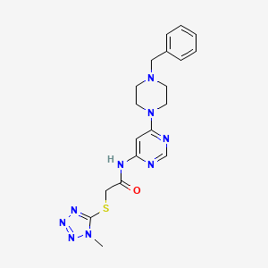 N-(6-(4-benzylpiperazin-1-yl)pyrimidin-4-yl)-2-((1-methyl-1H-tetrazol-5-yl)thio)acetamide
