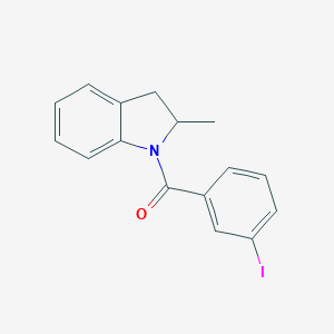 molecular formula C16H14INO B299922 1-(3-Iodobenzoyl)-2-methylindoline 