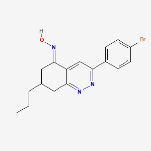 molecular formula C17H18BrN3O B2999239 3-(4-Bromophenyl)-5-(hydroxyimino)-7-propyl-6,7,8-trihydrocinnoline CAS No. 1274948-43-4