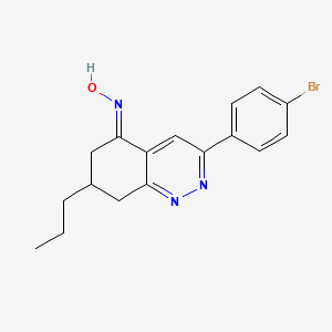 molecular formula C17H18BrN3O B2999239 3-(4-溴苯基)-5-(羟基亚氨基)-7-丙基-6,7,8-三氢环辛啉 CAS No. 1274948-43-4