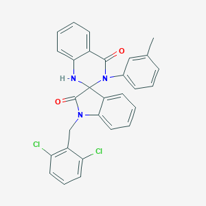 molecular formula C29H21Cl2N3O2 B299924 1'-(2,6-dichlorobenzyl)-3-(3-methylphenyl)-1',2,3,3'-tetrahydrospiro[quinazoline-2,3'-(2'H)-indole]-2',4(1H)-dione 