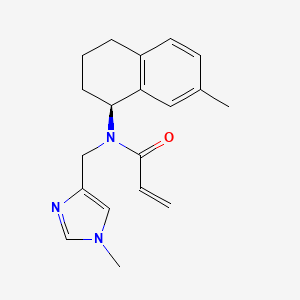 molecular formula C19H23N3O B2999245 N-[(1-Methylimidazol-4-yl)methyl]-N-[(1S)-7-methyl-1,2,3,4-tetrahydronaphthalen-1-yl]prop-2-enamide CAS No. 2411180-38-4