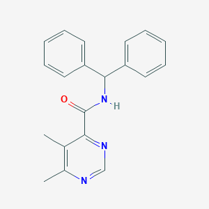 molecular formula C20H19N3O B2999246 N-Benzhydryl-5,6-dimethylpyrimidine-4-carboxamide CAS No. 2380190-23-6