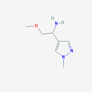 molecular formula C7H13N3O B2999247 2-Methoxy-1-(1-methyl-1H-pyrazol-4-YL)ethan-1-amine CAS No. 1247433-19-7