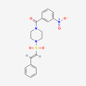 (3-nitrophenyl)-[4-[(E)-2-phenylethenyl]sulfonylpiperazin-1-yl]methanone