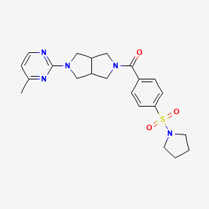 [2-(4-Methylpyrimidin-2-yl)-1,3,3a,4,6,6a-hexahydropyrrolo[3,4-c]pyrrol-5-yl]-(4-pyrrolidin-1-ylsulfonylphenyl)methanone
