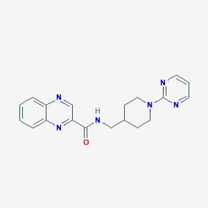 molecular formula C19H20N6O B2999261 N-((1-(嘧啶-2-基)哌嗪-4-基)甲基)喹喔啉-2-甲酰胺 CAS No. 1234984-17-8