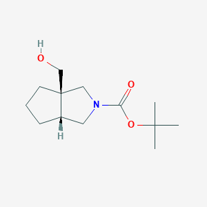 molecular formula C13H23NO3 B2999266 顺式-叔丁基 3A-(羟甲基)六氢环戊并[C]吡咯-2(1H)-甲酸酯 CAS No. 1445951-44-9