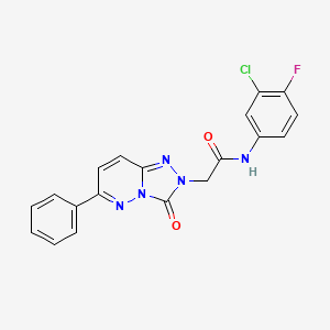 molecular formula C19H13ClFN5O2 B2999268 N-(3-氯-4-氟苯基)-2-(3-氧代-6-苯基-[1,2,4]三唑并[4,3-b]哒嗪-2-基)乙酰胺 CAS No. 1251694-32-2