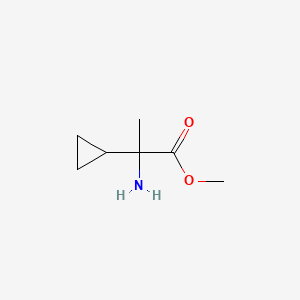 molecular formula C7H13NO2 B2999271 Methyl 2-amino-2-cyclopropylpropanoate CAS No. 91456-37-0