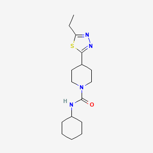 N-cyclohexyl-4-(5-ethyl-1,3,4-thiadiazol-2-yl)piperidine-1-carboxamide