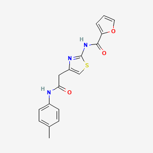 molecular formula C17H15N3O3S B2999281 N-(4-(2-oxo-2-(p-tolylamino)ethyl)thiazol-2-yl)furan-2-carboxamide CAS No. 923685-14-7
