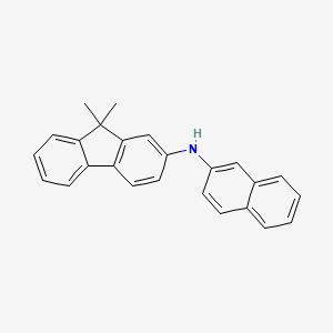 molecular formula C25H21N B2999285 9,9-dimethyl-N-(naphthalen-2-yl)-9H-fluoren-2-amine CAS No. 1263001-82-6