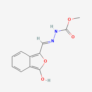 molecular formula C11H10N2O4 B2999289 (Z)-2-((3-氧代异苯并呋喃-1(3H)-亚甲基)甲基)肼基甲酸甲酯 CAS No. 320424-96-2