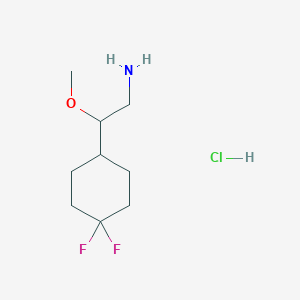 molecular formula C9H18ClF2NO B2999301 2-(4,4-二氟环己基)-2-甲氧基乙胺；盐酸盐 CAS No. 2445791-94-4