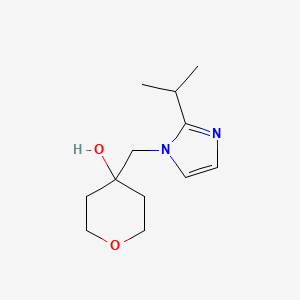 molecular formula C12H20N2O2 B2999302 4-{[2-(propan-2-yl)-1H-imidazol-1-yl]methyl}oxan-4-ol CAS No. 2168160-63-0