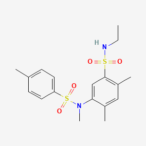 molecular formula C18H24N2O4S2 B2999305 N-ethyl-2,4-dimethyl-5-[methyl-(4-methylphenyl)sulfonylamino]benzenesulfonamide CAS No. 864841-41-8