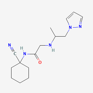 B2999309 N-(1-cyanocyclohexyl)-2-{[1-(1H-pyrazol-1-yl)propan-2-yl]amino}acetamide CAS No. 1311659-77-4