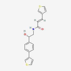 molecular formula C19H17NO2S2 B2999318 (2E)-N-{2-hydroxy-2-[4-(thiophen-3-yl)phenyl]ethyl}-3-(thiophen-3-yl)prop-2-enamide CAS No. 2097941-42-7