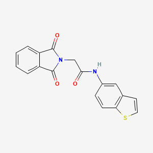 molecular formula C18H12N2O3S B2999327 N-(benzo[b]thiophen-5-yl)-2-(1,3-dioxoisoindolin-2-yl)acetamide CAS No. 477502-99-1