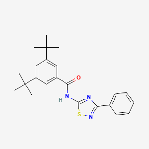 molecular formula C23H27N3OS B2999330 3,5-二叔丁基-N-(3-苯基-1,2,4-噻二唑-5-基)苯甲酰胺 CAS No. 690246-24-3