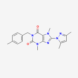 8-(3,5-Dimethylpyrazol-1-yl)-3,7-dimethyl-1-[(4-methylphenyl)methyl]purine-2,6-dione