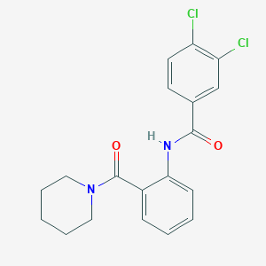 molecular formula C19H18Cl2N2O2 B299934 3,4-dichloro-N-[2-(1-piperidinylcarbonyl)phenyl]benzamide 