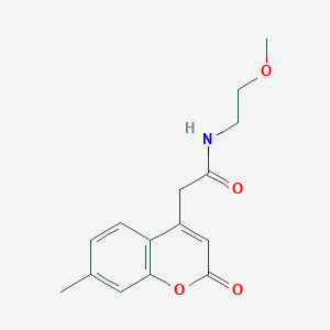 molecular formula C15H17NO4 B2999341 N-(2-methoxyethyl)-2-(7-methyl-2-oxo-2H-chromen-4-yl)acetamide CAS No. 919855-51-9