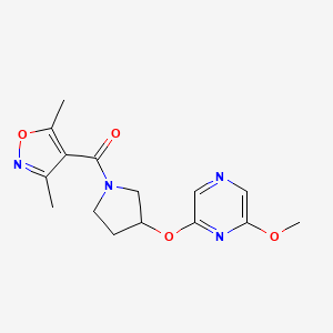 (3,5-Dimethylisoxazol-4-yl)(3-((6-methoxypyrazin-2-yl)oxy)pyrrolidin-1-yl)methanone