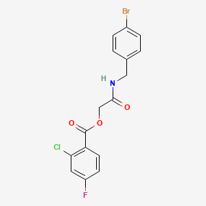 2-((4-Bromobenzyl)amino)-2-oxoethyl 2-chloro-4-fluorobenzoate