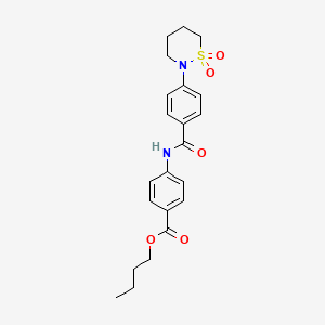 Butyl 4-(4-(1,1-dioxido-1,2-thiazinan-2-yl)benzamido)benzoate
