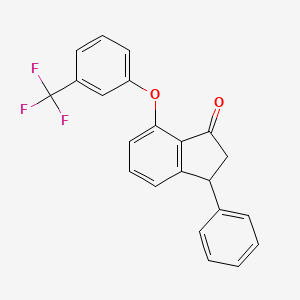 3-Phenyl-7-[3-(trifluoromethyl)phenoxy]-1-indanone