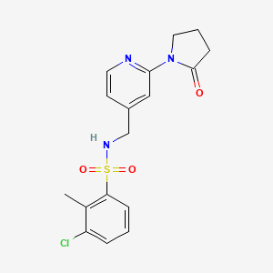 3-chloro-2-methyl-N-((2-(2-oxopyrrolidin-1-yl)pyridin-4-yl)methyl)benzenesulfonamide